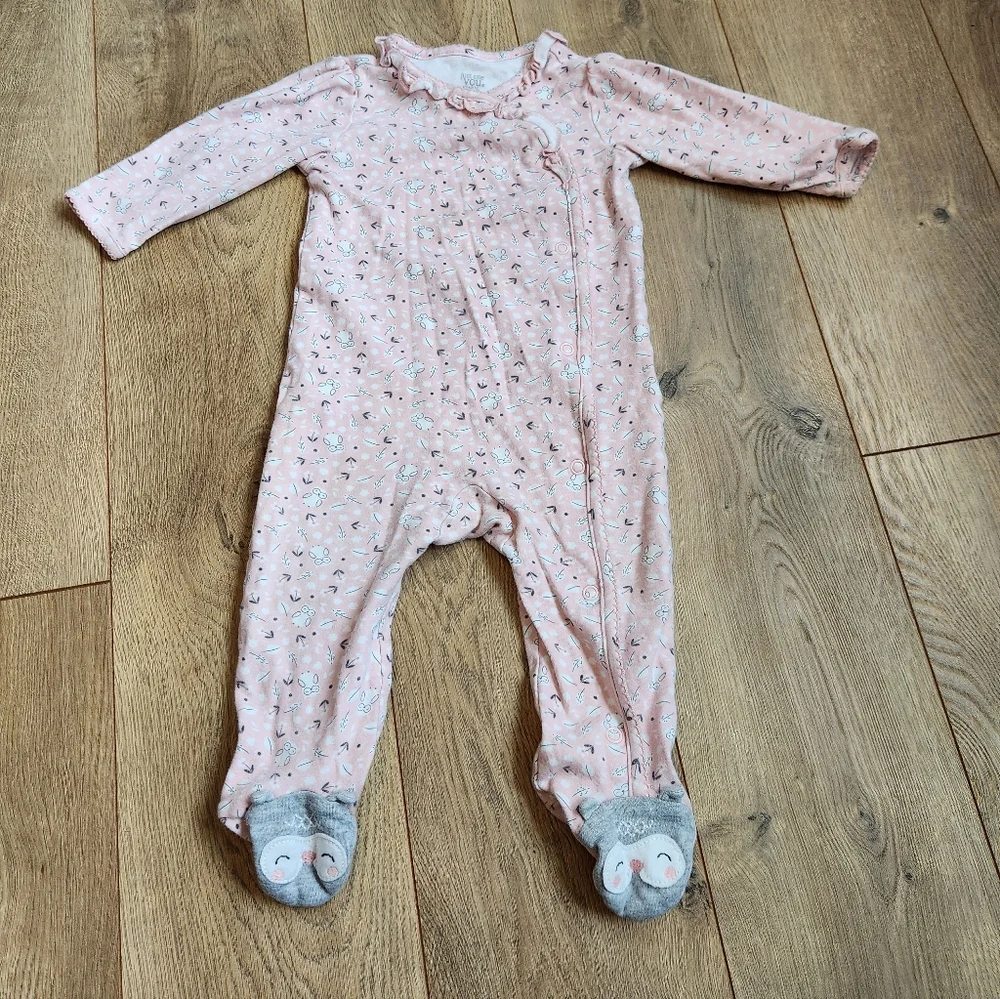 9m Baby Girl Owl Footie Pajamas